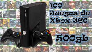 Xbox gb+ 2controles+ 2carga Y Juega +90 Juegos+ Envio