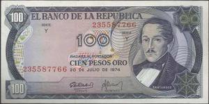 Colombia 100 Pesos 20 Jul  Bgw305