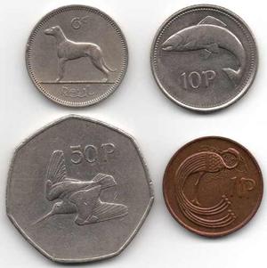 Irlanda Set De 4 Monedas  A  Fauna