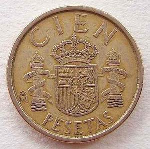 Moneda España 100 Pesetas Rey Juan Carlos 
