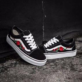 vans negros de mujer