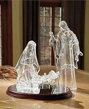 Icy Crystal Illuminated Religiosa Sagrada Familia Natividad