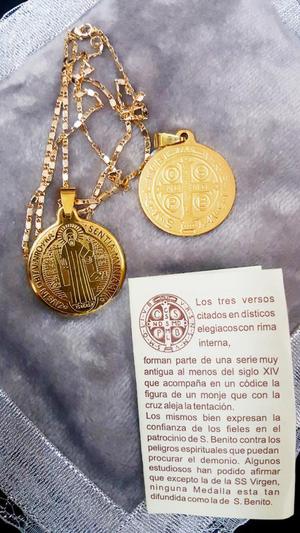 Medalla San Benito en Acero