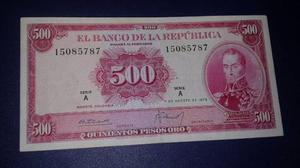 Billete De 500 Pesos Pargo Rojo