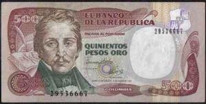 Colombia, 500 Pesos 4 Ene  Bgw409