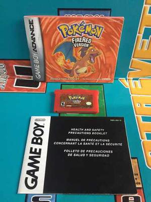 Pokemon Fire Red Inglés Con Manual De Game Boy Advance