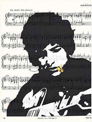 Arte N Wordz Bob Dylan Guitarra Original De La Partitura De