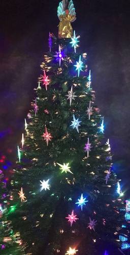 Árbol Navidad Fibra Led Estrellas 1.80 Metros Envío Gratis
