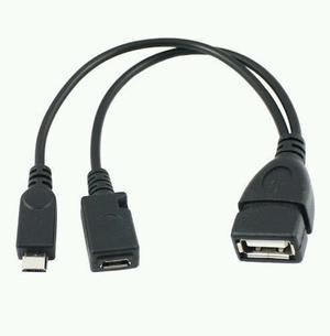 Cable De Micro Usb Host Otg Con Alimentación Usb Para