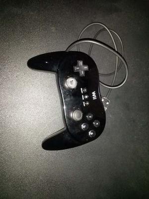 Control Clásico Pro Negro Wii Usado En Buen Estado