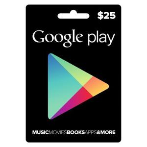 Tarjeta Google Play 25 Usd Entrega Inmediata