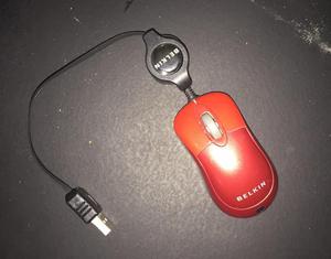 Mini Mouse Rojo. Ratón Cable Usb