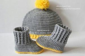 Gorro Y Zapatos En Crochet Para Bebe