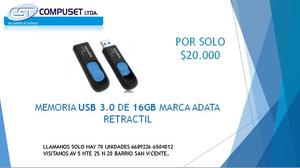 MEMORIA USB ADATA UV 128 DE 16 GB USB 3.0