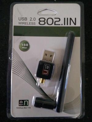 RECEPTOR WIFI USB CON ANTENA 5 DBI NUEVA SELLADA