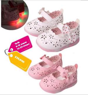 Zapatos Niña Bebe Princesa- Alumbra Luces