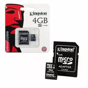 Memoria Micro Sd De 4 Gb Kingston Clase 10 Con Adaptador