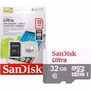 Memoria Microsd 32gb Sandisk Ultra Para Smartphone Clase 10
