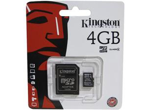 Tarjeta De Memoria Micro Sd De 4 Gb Con Adaptador Kingston