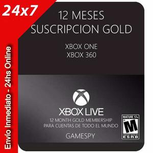 Membresia Xbox Live Gold 12 Meses