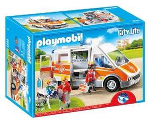 Ambulancia Playmobil Con Las Luces Y Playset