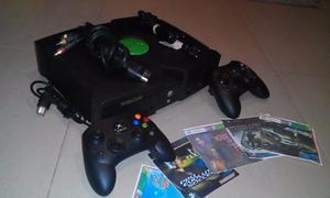 Xbox Clasico Programado + 2 Controles + Cables + 5 Juegos