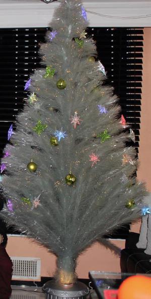 Arbol navideño de fibra óptica