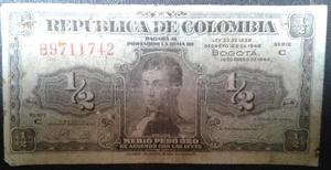 Billete de 1/2 pesos 