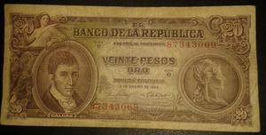 Billete de 20 pesos 