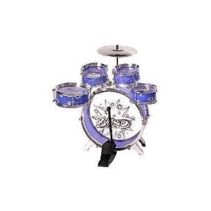 Set Bateria Musical 5 Tambores Infantil Niños Azul