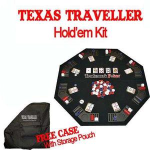 Mesa Poker Texas Viajero Y Chip 300 Set De Viaje
