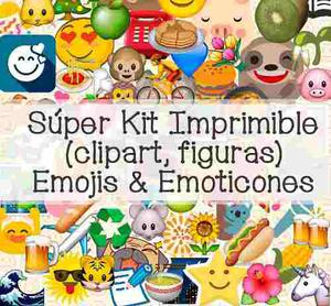 Súper Kit Imprimible (clipart, +  Emojis & Emoticones)