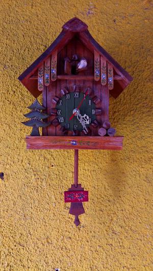 Reloj Pared Antiguo Cedro Tipo Cucu