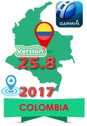 Mapa Colombia Garmin  Versión Octubre 25.8