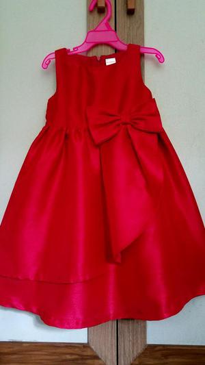 Vestido Rojo Elegante para Niña Talla 5t