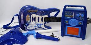 Guitarra Eléctrica Microfono Y Amplificador Juguete Niños