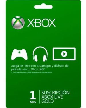 Xbox Live Gold 1 Mes Xbox 360 Y One