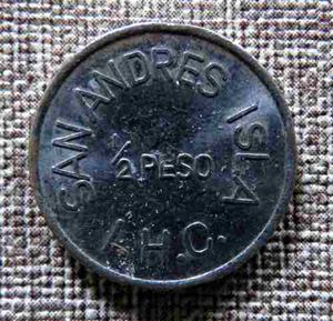 1/2 Peso San Andres Isla Colombia Moneda Antigua