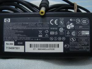 CARGADOR PARA PORTATIL HP PUNTA AMARILLA ORIGINAL,18.5V 3.5A