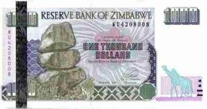 Zimbabwe  Dollars  P12