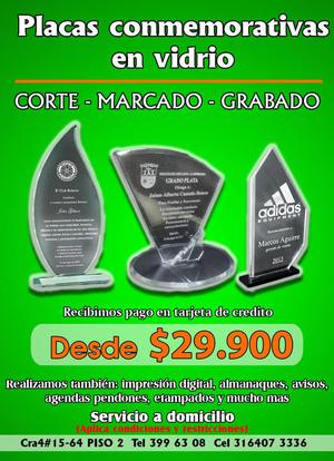 Placas Conmemorativas Premios, Grados, Eventos, Trofeo