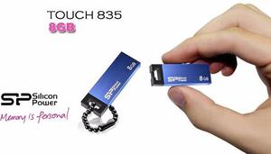 Memoria Usb Azul Sp 8gb Touch 835 Usb 2.0 Con Envio Gratis