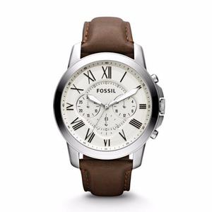 Reloj Fossil Grant Cronógrafo Cuero Hombre Fs