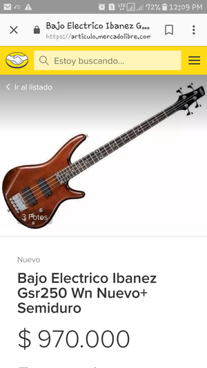 BAJO ELECTRICO IBAÑEZ GSR 250 COMO NUEVO