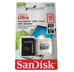 Memoria Micro Sd De 16 Gb Original Clase 10 Sandisk Ultra