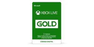 Xbox Live Gold 3 Meses Región Libre (xbox One/360) Código