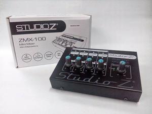 Mixer Para Microfonos 4 Entradas X 1 Salida Studio Z Zmx-100