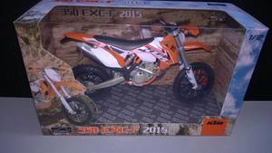 Moto Enduro A Escala 1/12 Ktm 350 Exc-f Blanca Modelo 