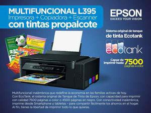 Multifuncional Epson L395 + Tintas Propalcote + Obsequio