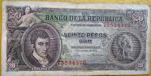 Billete 20 Pesos Oro 